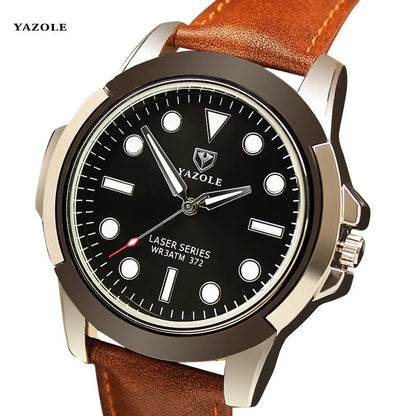 YAZOLE D Luxury Mens Watches Sport Style Hot Sale Factory Custom Logo Quartz Watch Classic Leather Wristwatch Wholesale - MCROONS.COM