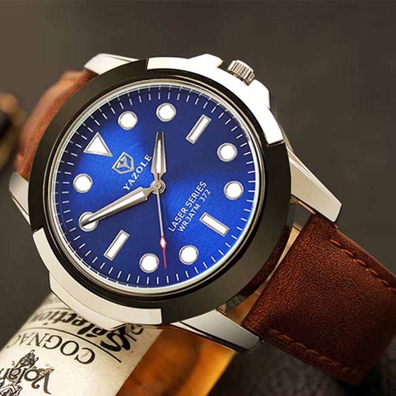YAZOLE D Luxury Mens Watches Sport Style Hot Sale Factory Custom Logo Quartz Watch Classic Leather Wristwatch Wholesale - MCROONS.COM