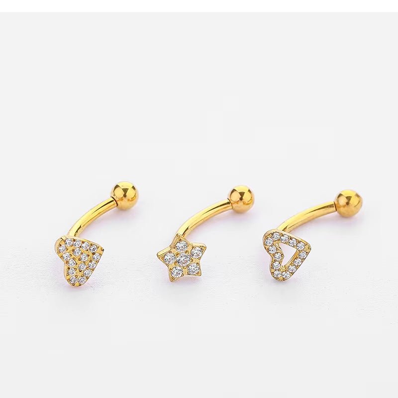 YW NEW 16G Rook Piercing Jewelry Eyebrow Rings G23 Titanium Heart Shape Cartilage Hoop Rook Daith Earrings Tragus - MCROONS.COM