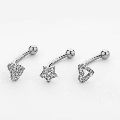 YW NEW 16G Rook Piercing Jewelry Eyebrow Rings G23 Titanium Heart Shape Cartilage Hoop Rook Daith Earrings Tragus - MCROONS.COM